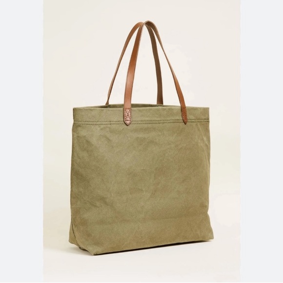 Madewell Handbags - Madewell The Canvas Transport Tote, Green, Large